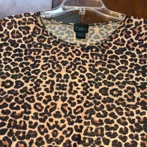 Rue21 Plus 2x Cheetah Print Sheer Shirt